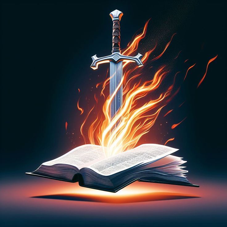Bible and Fire Image